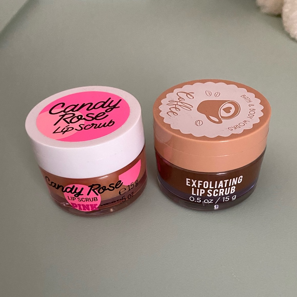 PINK Candy Lip Scrub & B&BW Coffee Exfoliating Lip Scrub Set